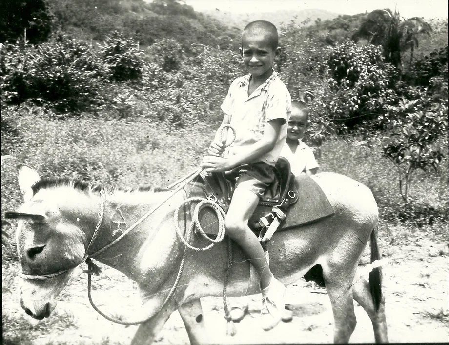 Montando en burro a mis 10 años